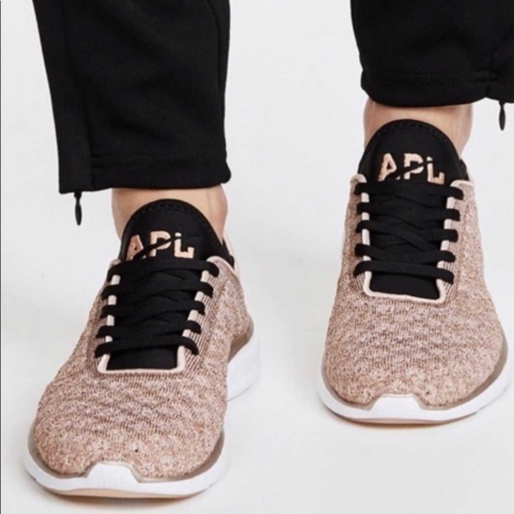 APL TechLoom Phantom Sneakers Rose Gold/Black size 7.5 good condition!